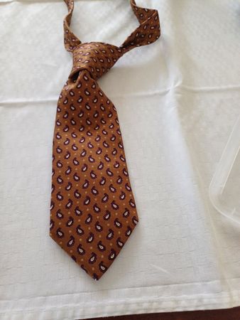 Elegante ETRO Seidenkrawatte braun Paisleymuster