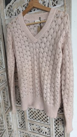 Pull Ekyog mohair soie rose taille S état neuf étiqueté
