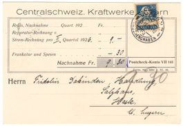POKO  Perfin C.K. auf Firmenpostkarte von LUZERN nach HASLE