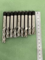 9 pc. 10 mm, End Mills, HSS, Schaftfräser.