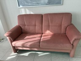 Sofa 2er und 3er, Farbe rosa