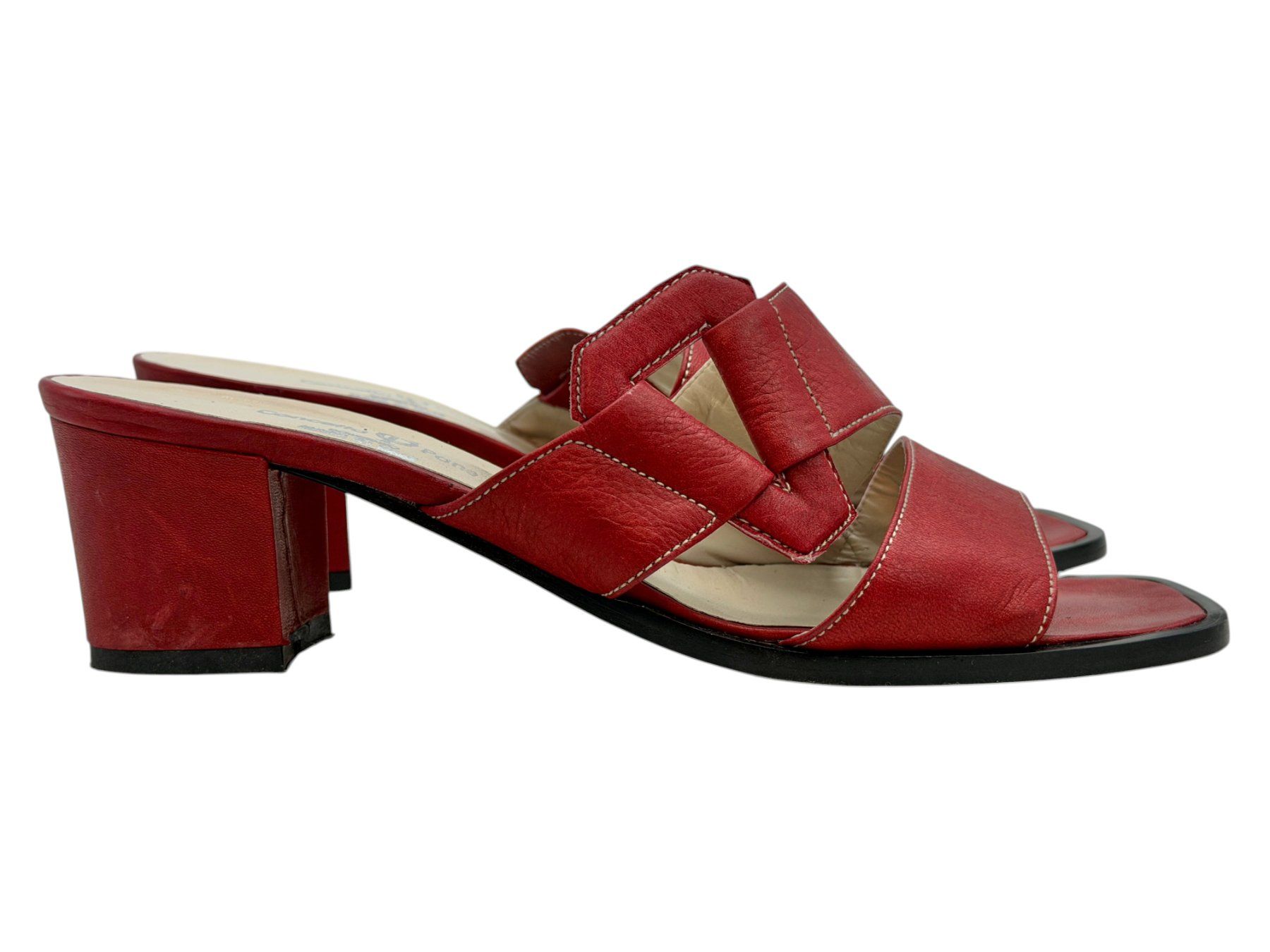 Scarpe da donna: Mules Concetta Pane cuir rouge. Pointure 40 – Usato da Cossonay-Ville venduto da PatineDuTemps 5