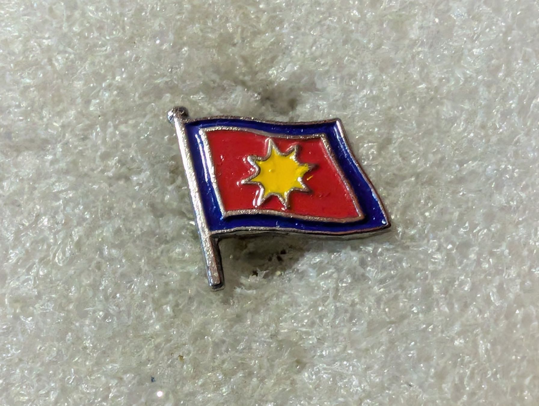 Plaketten & Abzeichen: Ansteckpin 187: Flagge – Gebraucht aus Oppligen von Pin-Fall-Shop