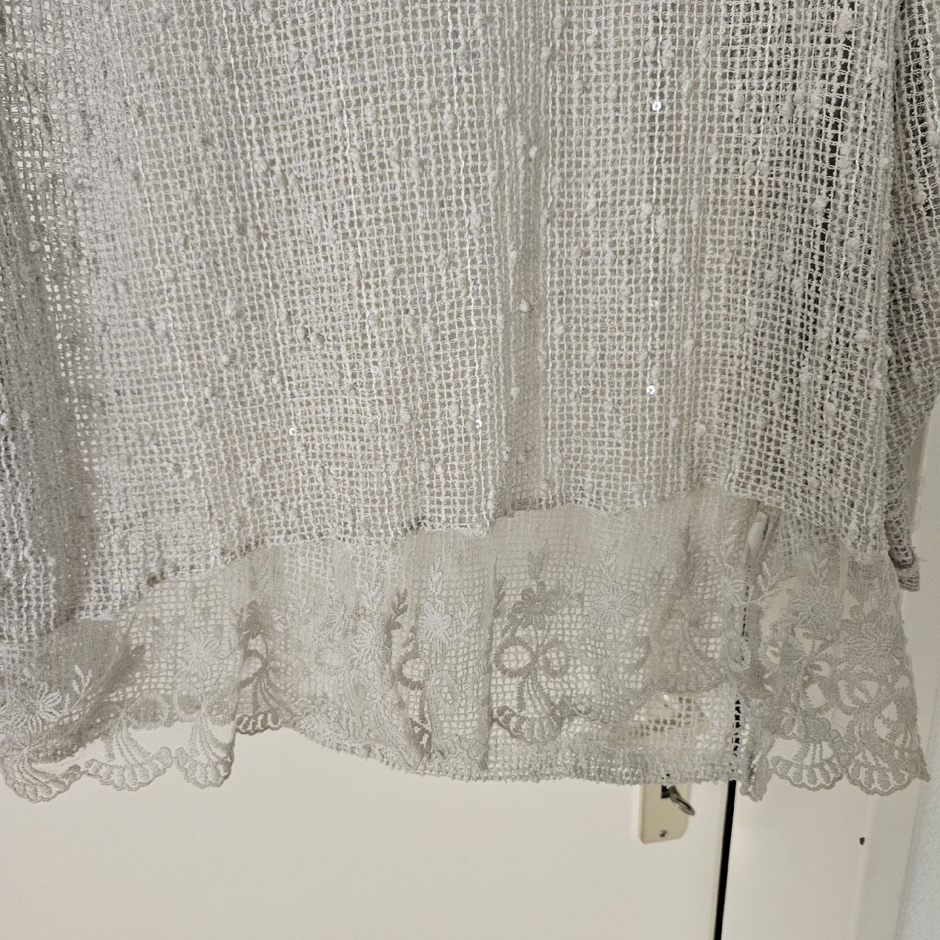 Blusen: Damen Pullover mit Top grau Spitze Strick gr 46 – Neu (gemäss Beschreibung) aus wolfhalden von 46464646 5
