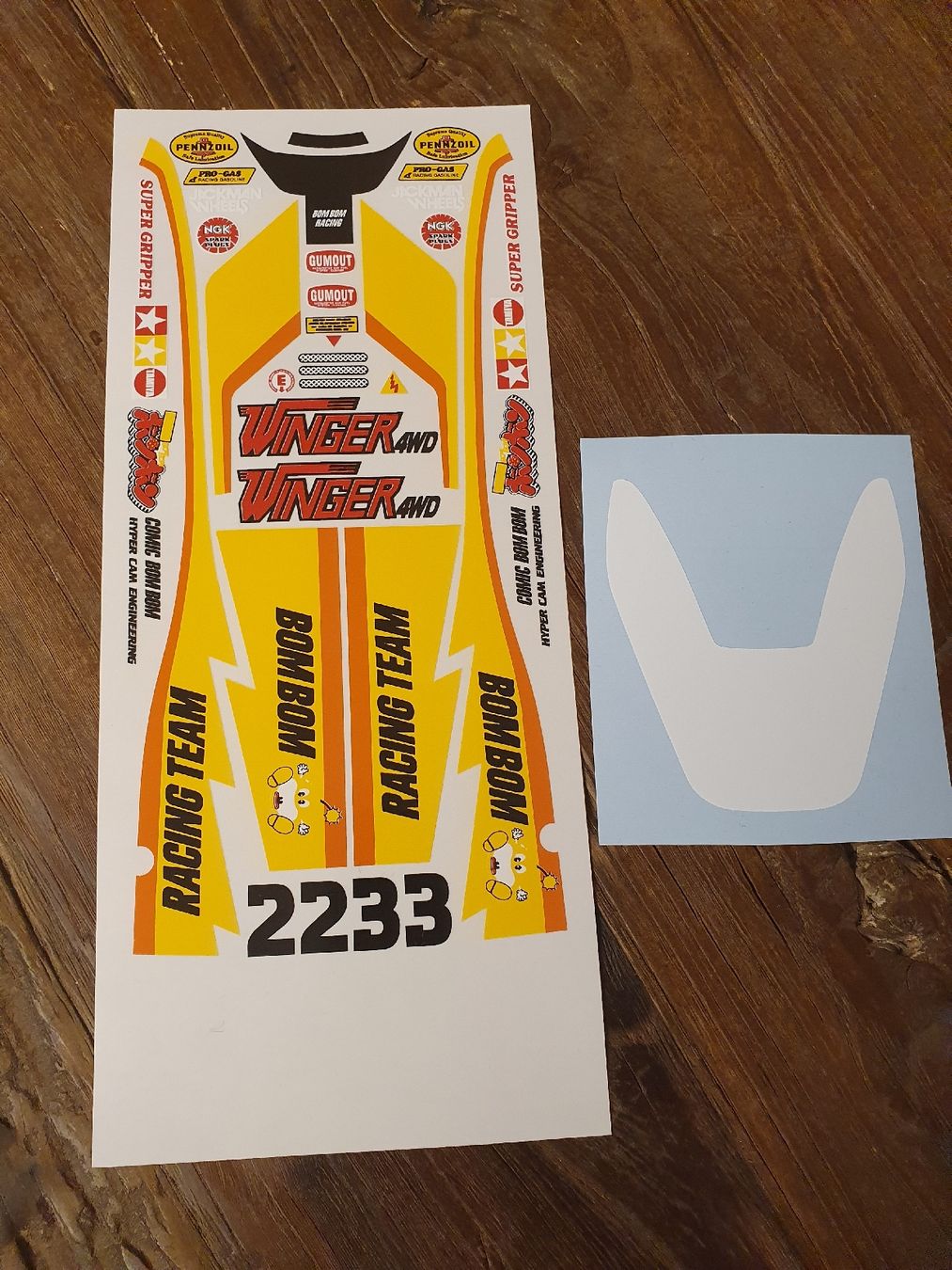 Tamiya Modellismo RC: Repro Decal Set zu Tamiya Winger – Nuovo (secondo la descrizione) da Pfäffikon ZH venduto da Domdalion