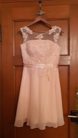 Festliche Kleid pink Spitze Tüll Grösse S guter Zustand