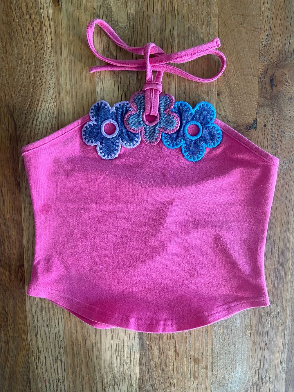 Camicette, T-shirt & Top: Sommer-Top BLUMEN, 110/116cm, Baumwolle, BRIEFVERSAND – Usato da Bassersdorf venduto da jgo_9mfk