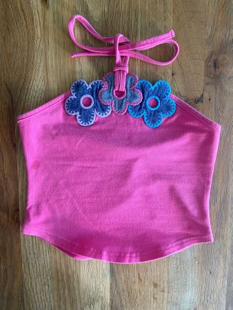 Sommer-Top BLUMEN, 110/116cm, Baumwolle, BRIEFVERSAND