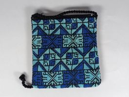 Sac à bandouillère bleu avec poche velcro