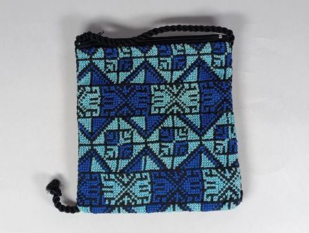 Sac à bandouillère bleu avec poche velcro