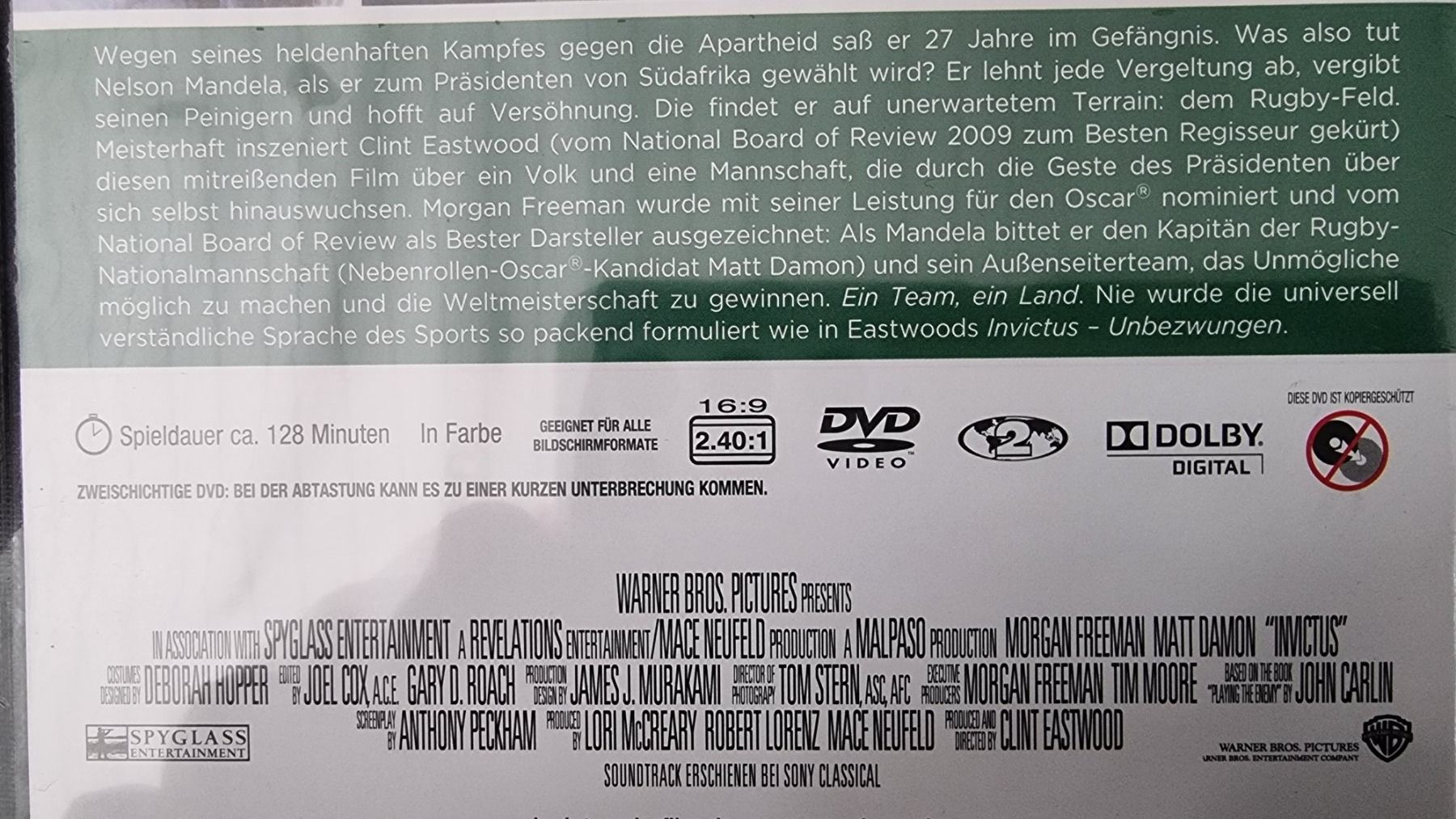 Tutti i DVDs: DVD Invictus / Morgan Freeman NEU OVP – Nuovo e nell'imballaggio originale da Oetwil am See venduto da fineli2 1