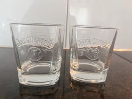 2 Jack Daniels Whiskey Gläser transparent neuwertig