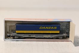 Modelleisenbahn Güterwagen Hupac Danzas Roco Spur N