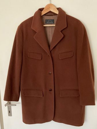 Sonja Bogner leichte Wolle Kaschmir Jacke Gr 42 Maronibraun
