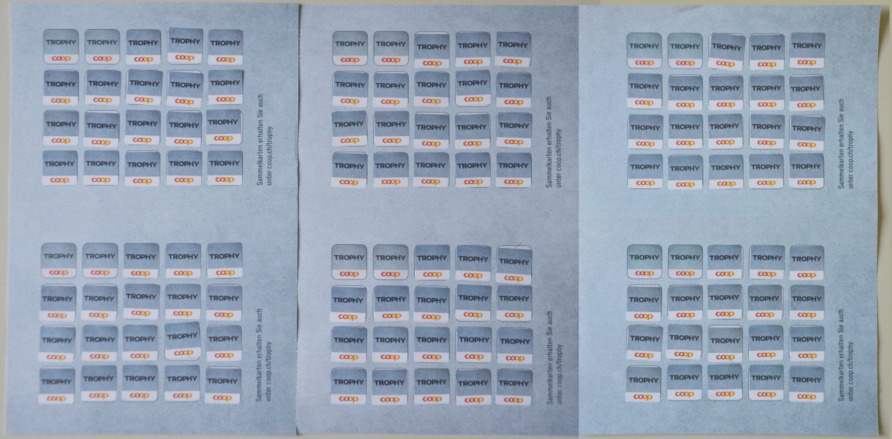 Coop Timbres & points: 6 volle Sammelkarten "Coop Küchen Trophy" – Neuf (Voir description) à Niederhasli par brummbaer08