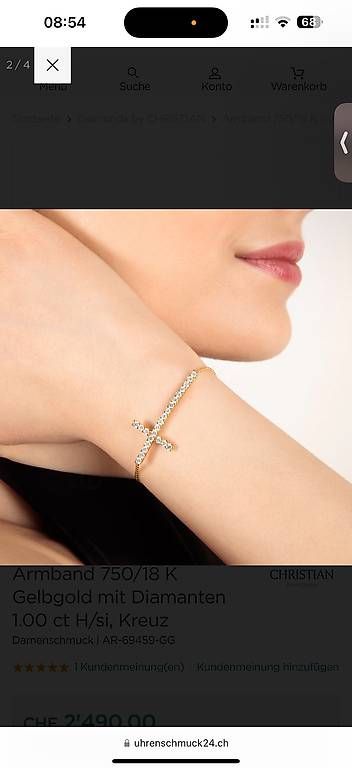 Bracciali & Braccialetti: Armkette mit Diamant – Nuovo (secondo la descrizione) da St. Gallen venduto da yatoot26 1
