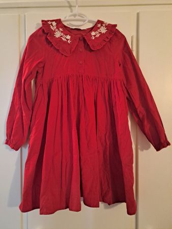 H&M Kleid Rot 100 % Baumwolle