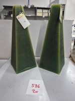 596 Posten Raureif Pyramiden-Kerze/n 140x140x370 aus Liq