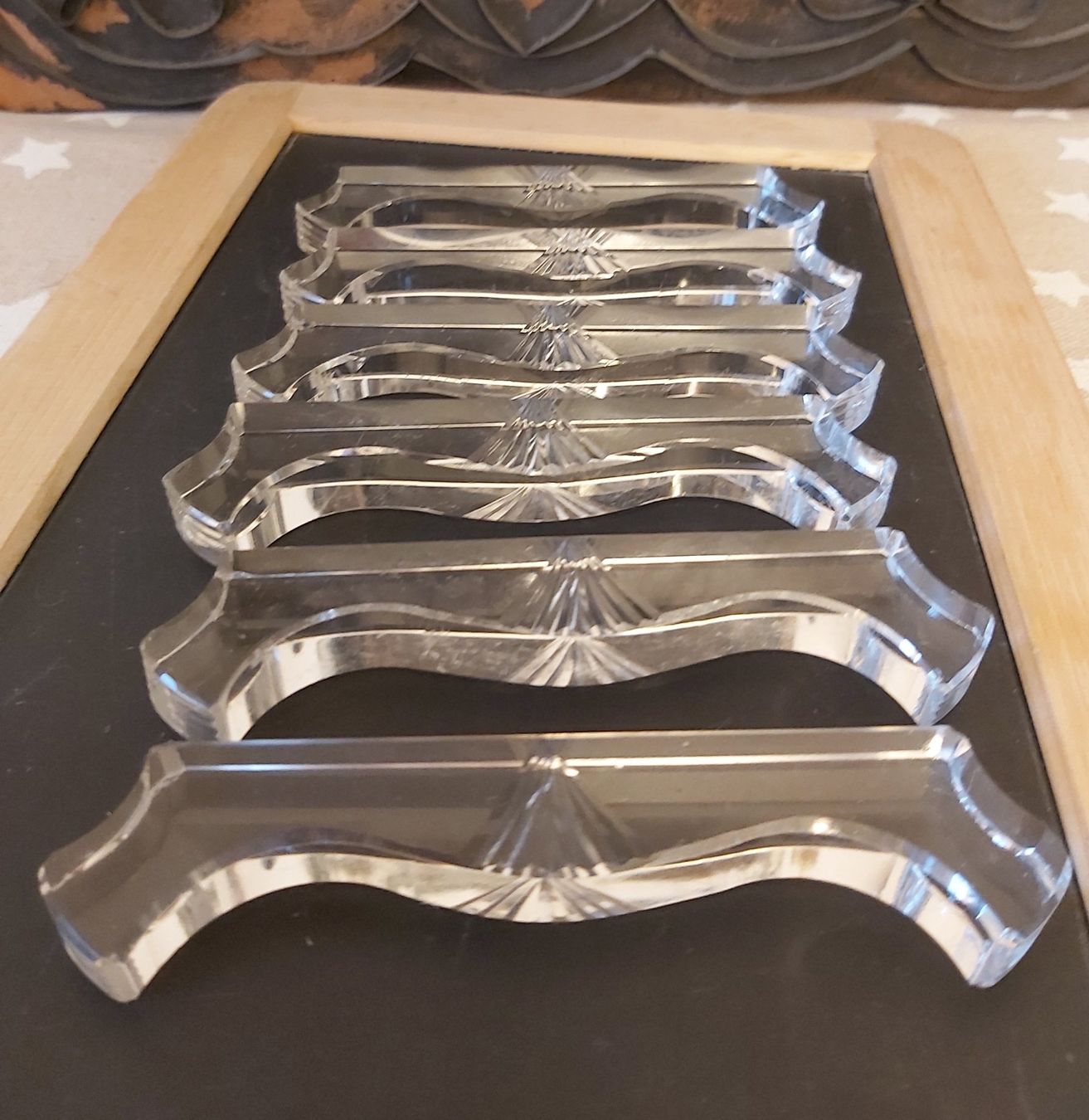 Set di posate: 6 Kristall Messerbänke antik – Usato da Bern venduto da aronari 5