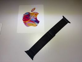 Original Apple Watch Milanaise Armband Schwarz, 42/44/45/mm