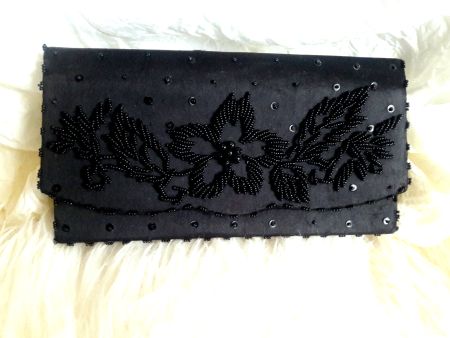 Clutch Handtasche Theatertasche perlenbestickt