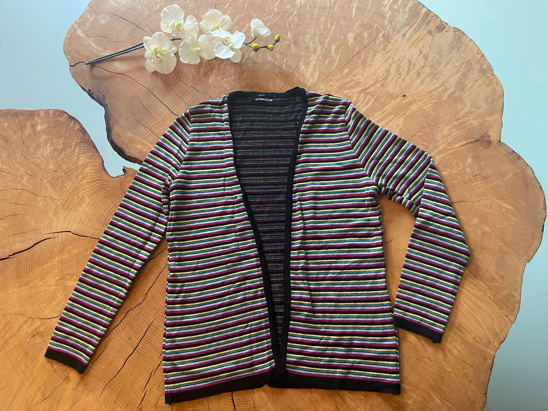 Gilet & Giacche senza maniche: Vintage gestreifter Pullover/Trikot/Weste ALAIN MANOUKIAN – Usato da Zürich venduto da AnnaSa