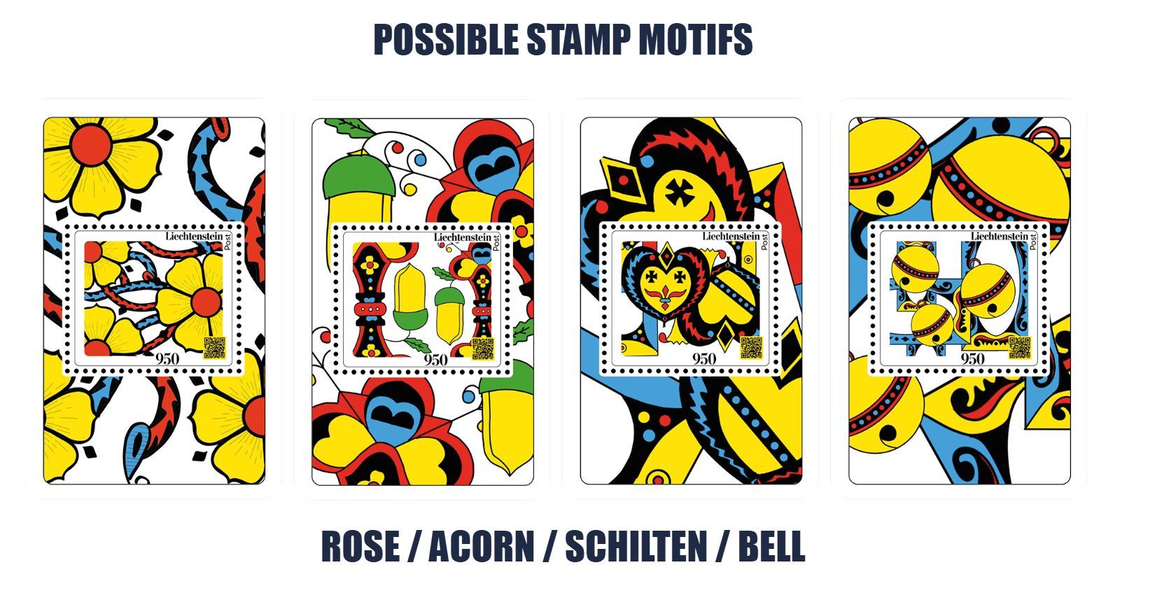 Tutti i francobolli: NFT-Jasskarten-Briefmarke, Liechtenstein, Schilten Nr.4 – Usato da Rickenbach SO venduto da Bytebull 2