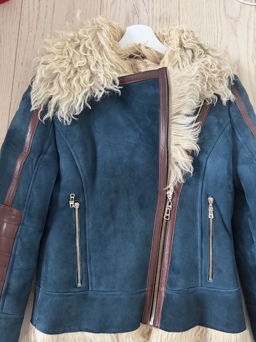 Cappotti: Stylish Blue Suede Leather Winter Jacket, like new! – Usato da Dully venduto da rev_l7jp 2