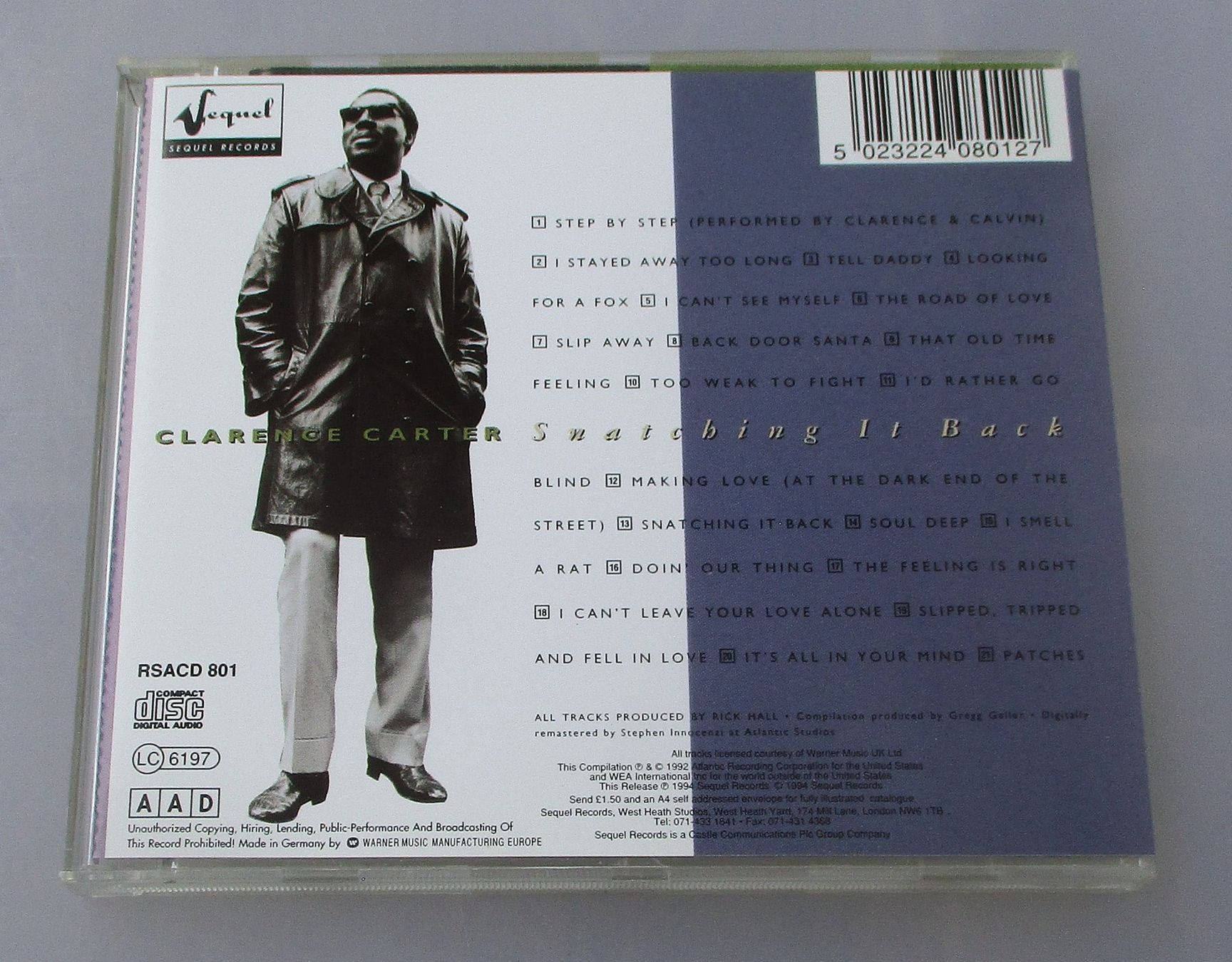 CD: CLARENCE CARTER - Snatching It Back – Usato da Wattwil venduto da Muriel11 1