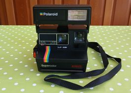 Sofortbildkamera Polaroid Supercolor 635CL mit Tasche