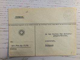 Feldpost Couvert FÜSILIER KP 11/81