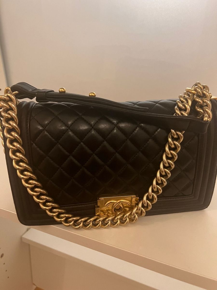 Chanel Taschen für Damen: Chanel Boy Leder Tasche Schwarz Gold – Neu (gemäss Beschreibung) aus Latterbach von zimmerbraun 1