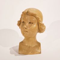 Portrait Büste aus Holz