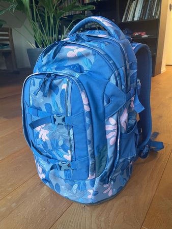 Rucksack Satch blau floral Muster