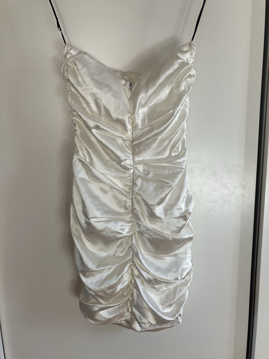Vestiti: Robe bustier blanche satinée – Usato da Sion venduto da edelweissse 1