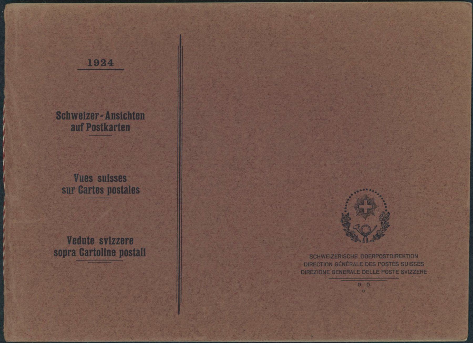 Alle Briefmarken: 1924 - Ganzsache - Geschenkheft - Bildpostkarte – Neu (gemäss Beschreibung) aus Schindellegi von leecollect 4