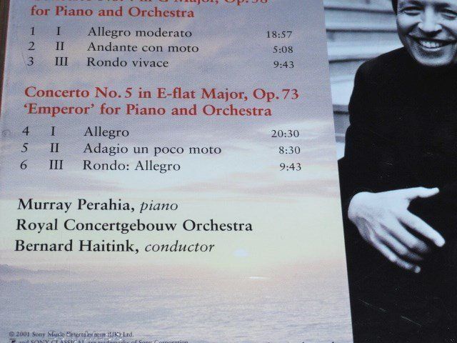 CD: Murray Perahia, Bernard Haitink - include "Emperor" – Usato da Engelberg venduto da margol 2