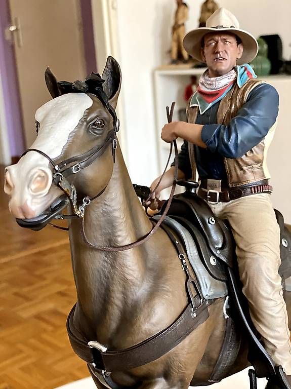 Statuette: John Wayne figurine en résine  – Nuovo e nell'imballaggio originale da Chêne-Bourg venduto da Bullit28 1