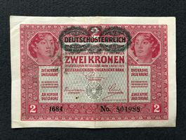 ÖSTERREICH UNGARN - 2 Kronen - Stempel DEUTSCHÖSTERREICH