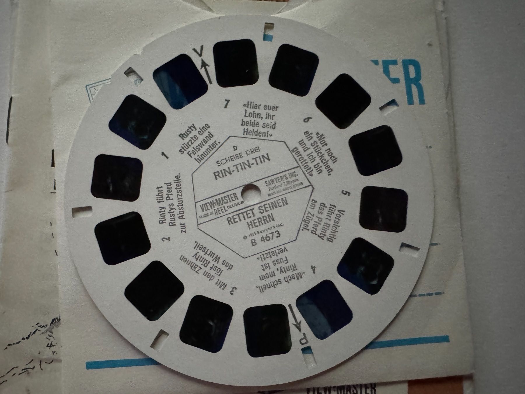 View-master Spielzeuge: View-Master 3D: Nr. B 467 RIN-TIN-TIN (3 Scheiben) – Gebraucht aus Tegerfelden von siebenmacky 6