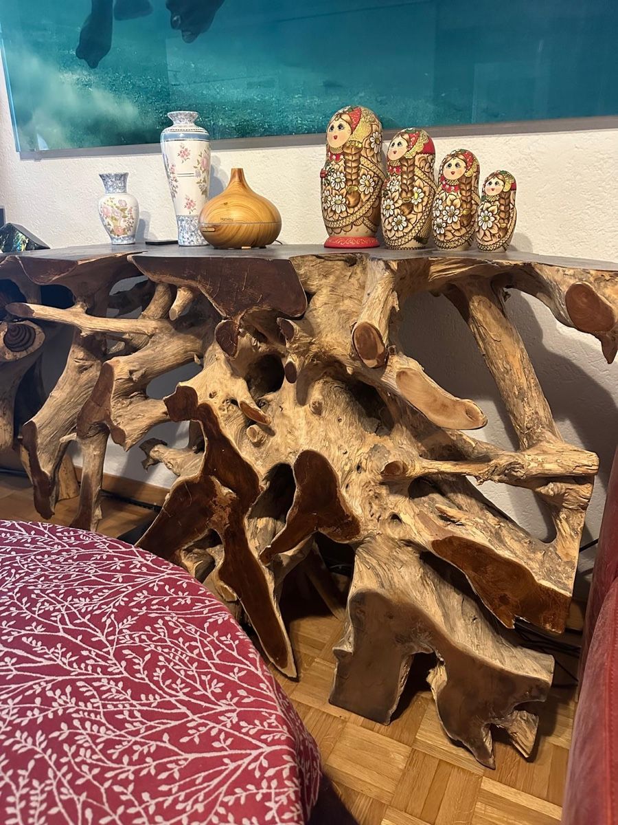 Articoli in legno: Teak Wurzelholz Konsole – Usato da Winterthur venduto da eva_xx5j 4