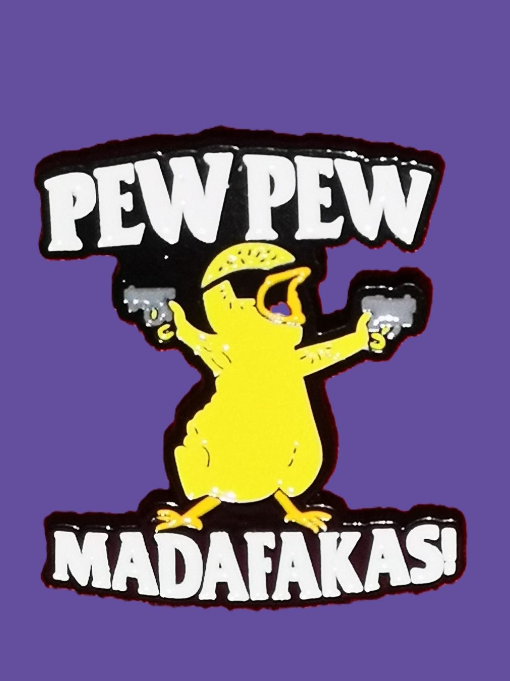Plaketten & Abzeichen: Pin: Fun, PEW PEW ca. 3.5 cm – Neu und originalverpackt aus Bettingen von hamau2012