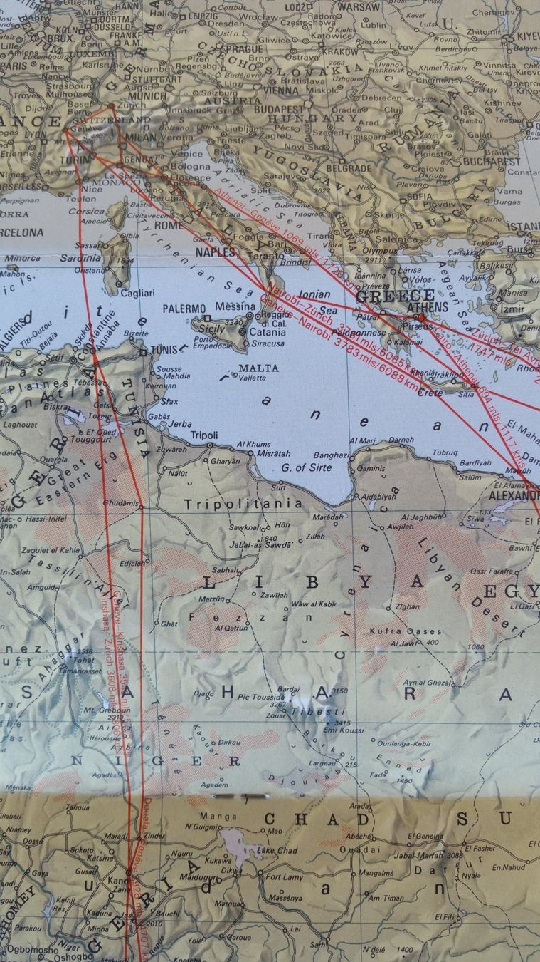 Swissair Documenti: Swissair Routes – Usato da Bäretswil venduto da ricoric 1