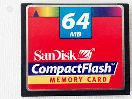 San Disk Compact Flash 64MB Memory Vintage Digitalkamera
