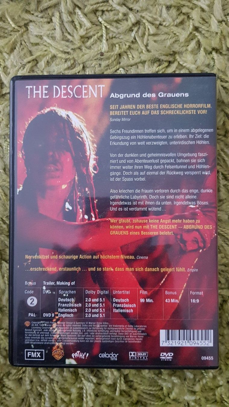 Tutti i DVDs: The Descent – Usato da Dornach venduto da Letizia1987 1
