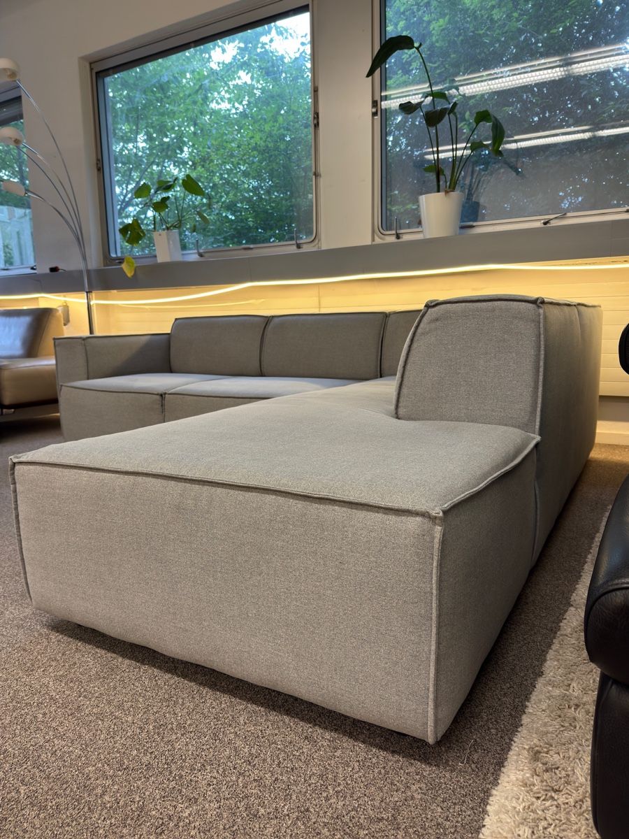 Divani: Ecksofa Hellgrau mit elektro Bettfunktion – Usato da Fehraltorf venduto da Sofalab.swiss 1