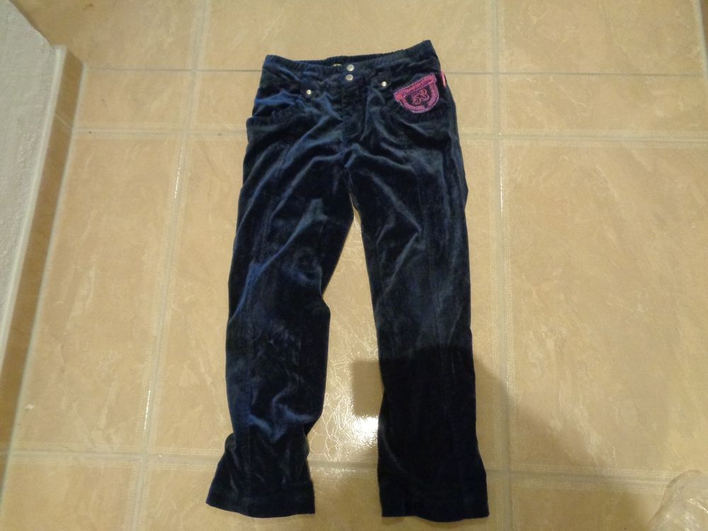 Jean PAMPOLINA Gris Fleuri Taille 164 (ST120) - Chic, Application Florale, Neuf Avec étiquettes