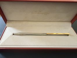 Stylo bille S.T. Dupont Paris – Argent massif avec écrin