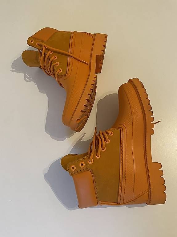 Scarpe da uomo: Timberland 6-Inch Premium - Chaussures Oranges – Usato da Gland venduto da Khazmur1 2