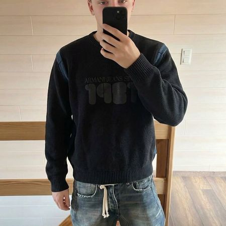 Armani Jeans Vintage Armani Jeans Sweater Black